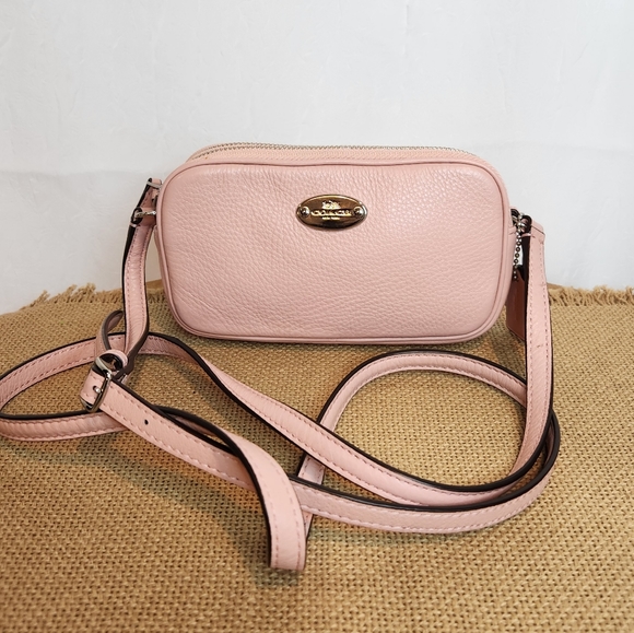 Coach Handbags - COACH EUC MINI Camera Bag Crossbody silver tone hardware 6.5"×3.75"×2"